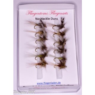 Assortment of 12 Dry Flies - No-Hackle Duns 12 with barb