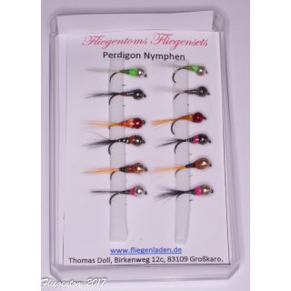 Assortment of 12 Holy Grail Nymphs 12 barbless Tungsten