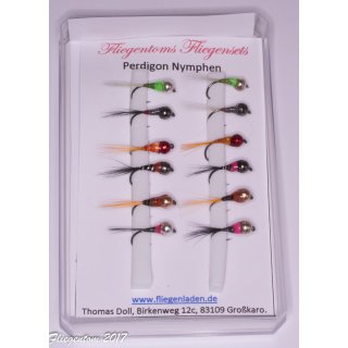 Assortment of 12 Holy Grail Nymphs 14 barbless Tungsten