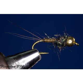 False Pheasant Tail Nymph 12 barbless Tungsten bead - copper color
