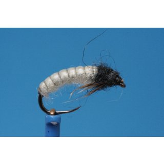 White caddis fly larva 12 barbed