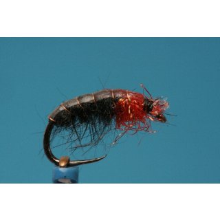 Black Spectra Red Nymph 8 barbed