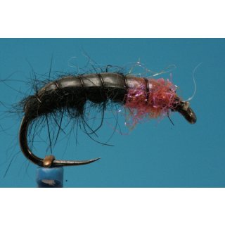Black UV Pink Nymph 14 barbless