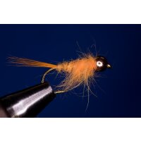 Orange Standard Nymph 16 barbless copper brass bead