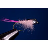 Light pink standard nymph 12 barbless Tungsten bead -...