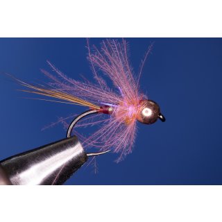 Short CDC-Nymph No. 22 14 barbless Brass bead coppercolor