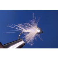 Short CDC-Nymph No. 25 16 barbed Silver brassbead