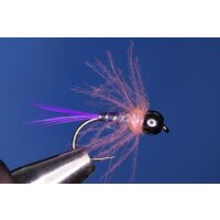 Kurze CDC-Nymphe Nr. 26 14 mit Widerhaken Tungsten Black...