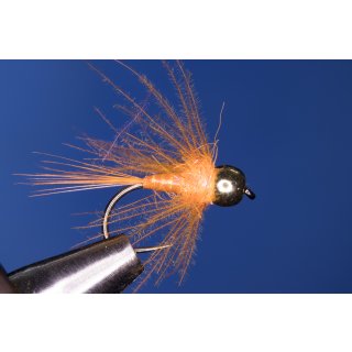 Short CDC-Nymph No. 27 14 barbless brass bead black nickel