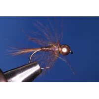 Short CDC-Nymph No. 28 14 barbless Tungsten bead silver