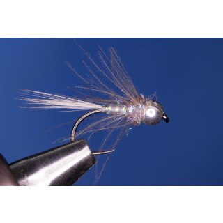 Short CDC-Nymph No. 30 18 barbless Tungsten bead silver