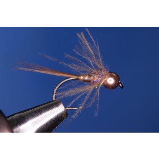 Short CDC-Nymph No. 31 12 barbless Tungstenbead copper color