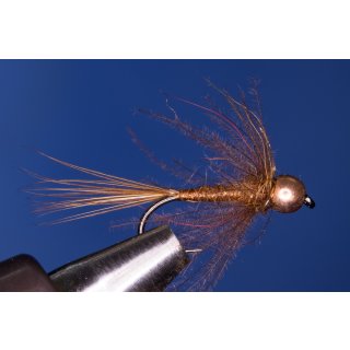 CDC-Nymph No. 5 12 barbless Tungstenbead copper color