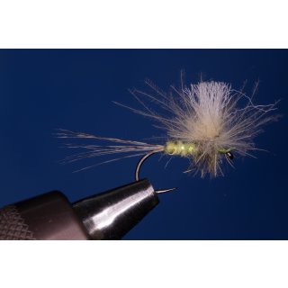Light olive CDC-Parachute (BWO) barbed 10