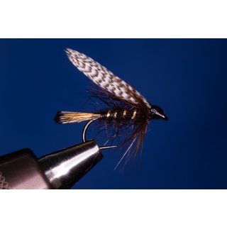 Mallard and Claret barbless 10