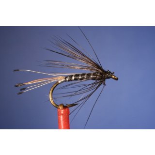 Black Pennell Wet Fly barbed 12