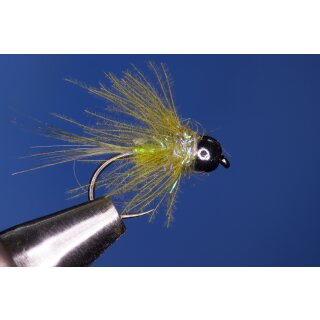 Kurze CDC-Nymphe Nr. 32 14 mit Widerhaken Tungsten Black Nickel