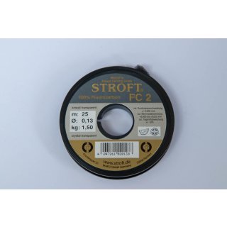 Stroft FC2 Fluorocarbon Tippetmaterial 25m 0,25mm 1X