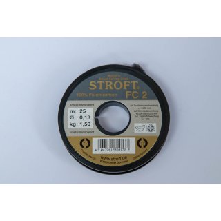 Stroft FC2 Fluorocarbon Tippet 25m 0,22mm 2X (0,087 inch)