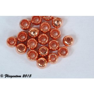 Fliegentom Brass beads copper colored, 20 pieces 3,2mm /0,13inch