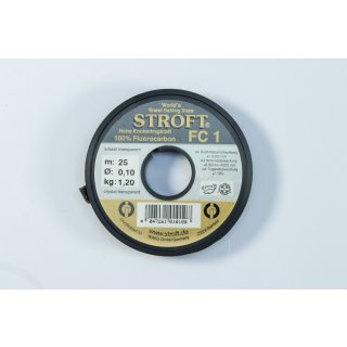 Stroft FC1 Fluorocarbon Tippetmaterial 25m