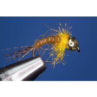 Universal Nymphe braun / SPECTRA orange 14 mit Widerhaken...