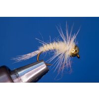 Universal Nymph light beige 12 barbed Tungsten Bead -...