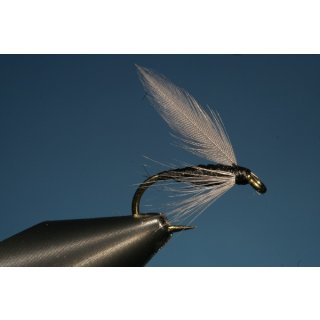 Black Gnat - Schwarze Mücke mit Widerhaken 12