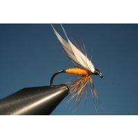 Orange Fly ohne Widerhaken 10