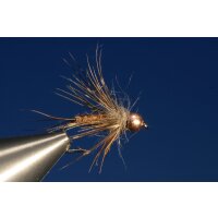Braune Kupferkopf Softhackle 12 mit Widerhaken