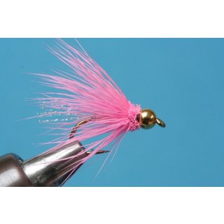 Fliegentom  Terminator / Mini Muddler pink 10 barbless Black Nickel Tungsten