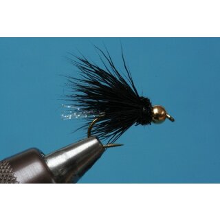 Fliegentom  Terminator / Mini Muddler black 8 barbed copper tungsten