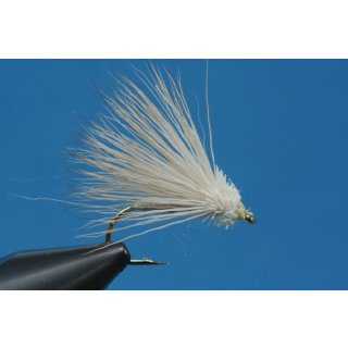 Cremefarbene Buckcaddis 16 ohne Widerhaken