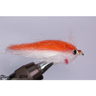 Fish Streamer red/white 4 barbed