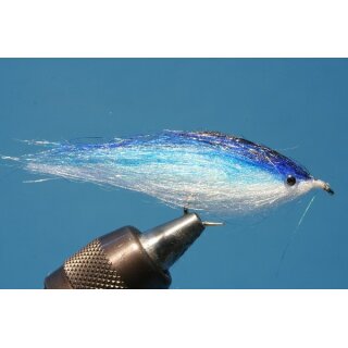 Fischchen blaue Flamme - glänzend 6 mit Widerhaken