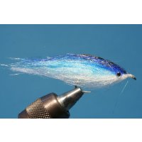 Fischchen blaue Flamme - glänzend 8 mit Widerhaken
