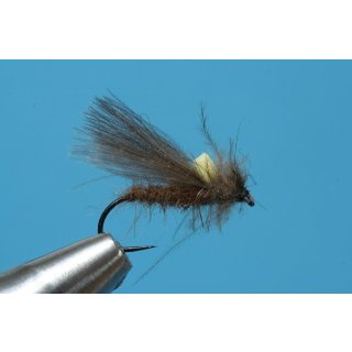 braune CDC Sedge mit Widerhaken 14