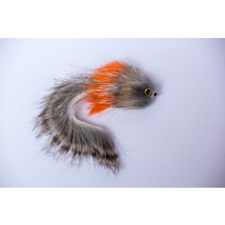 Predator Zonker / Streamer natural/orange (Pike, Muskie, Bass) 2 - ca. 8cm (3 inch)