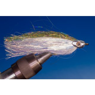 Weiß / Olives Fischchen (Streamer) 6 mit Widerhaken
