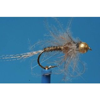 Toms fluffy nymph 16 barbed golden brassbead