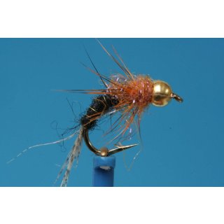 UV-Pink Nymph 12 barbless gold tungsten bead