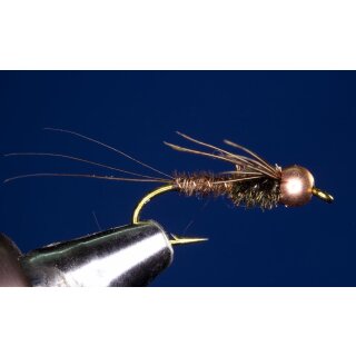 Pheasant Tail Nymph with Beadhead 8 barbed copper brass bead