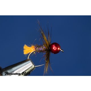 Tagged-Nymph (Red Tag Variation) No. 5 16 barbless Tungsten gold