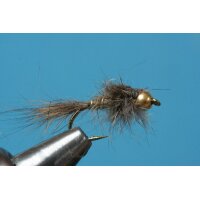 Naturfarbene Hasenohrnymphe 16 mit Widerhaken Black...