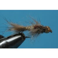 hares ear nymph - natural color, long with beadhead 8...