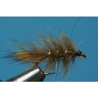 Hares ear yellow olive, shaggy 12 barbless
