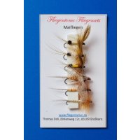 Sortiment von 6 klassischen Maifliegen 8 ohne Widerhaken