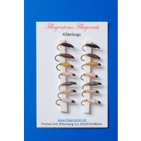 Assortment Sawyers Killerbug Nymphs 14 with Barb