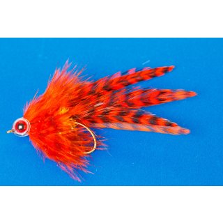 Bass Minnow Streamer feuerorange 2 - ca. 80mm Fischmaske