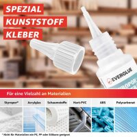 Everglue superglue For acrylic glass (Plexiglas), polystyrene